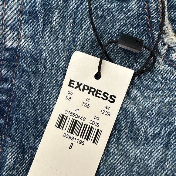 Express High Rise Denim Skirt Size 8 - NWT - Picture 6 of 7